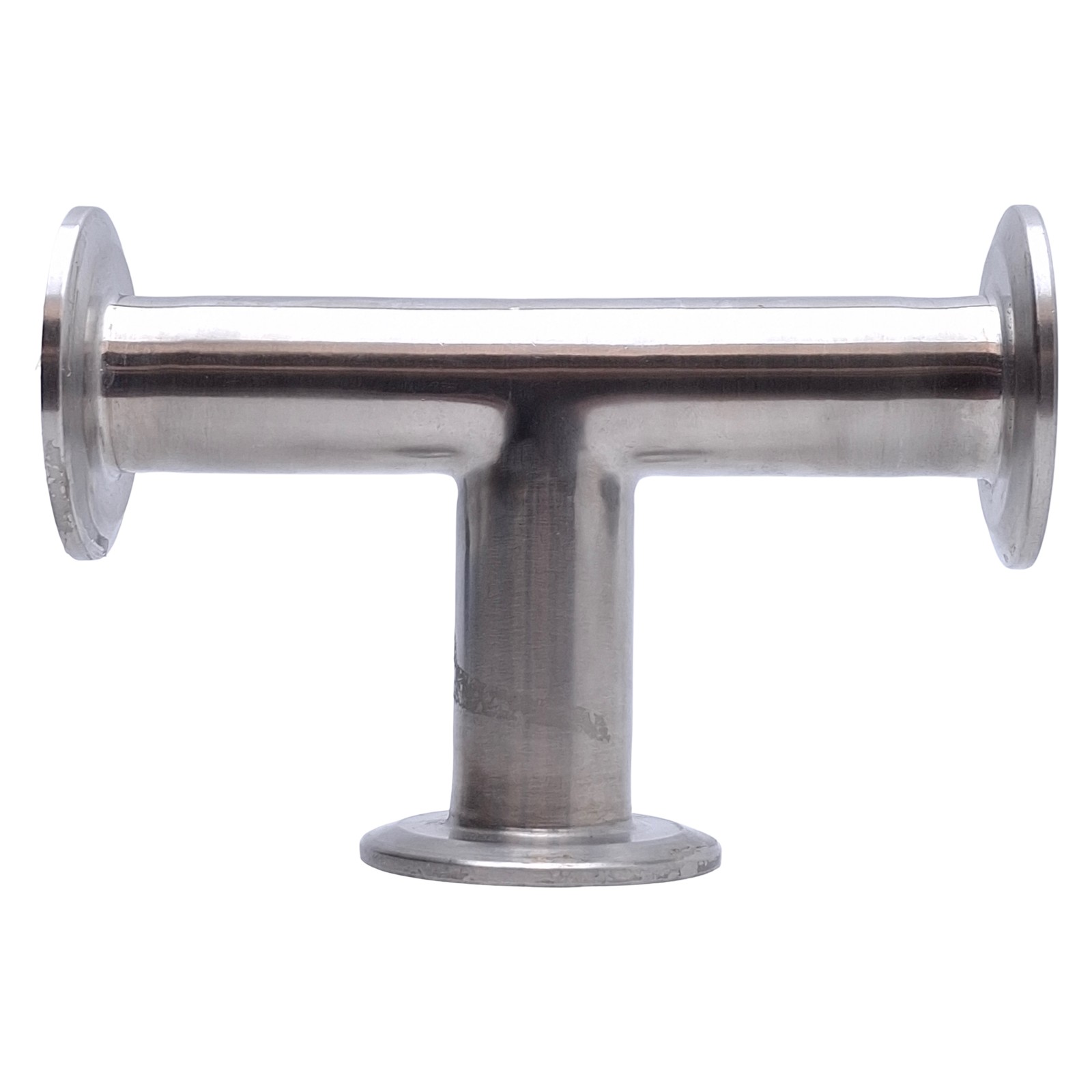 Stainless Steel Sanitary Tri-Clamp Tee Fitting 5.25in x 3.1in, 1in Tri-Clamp