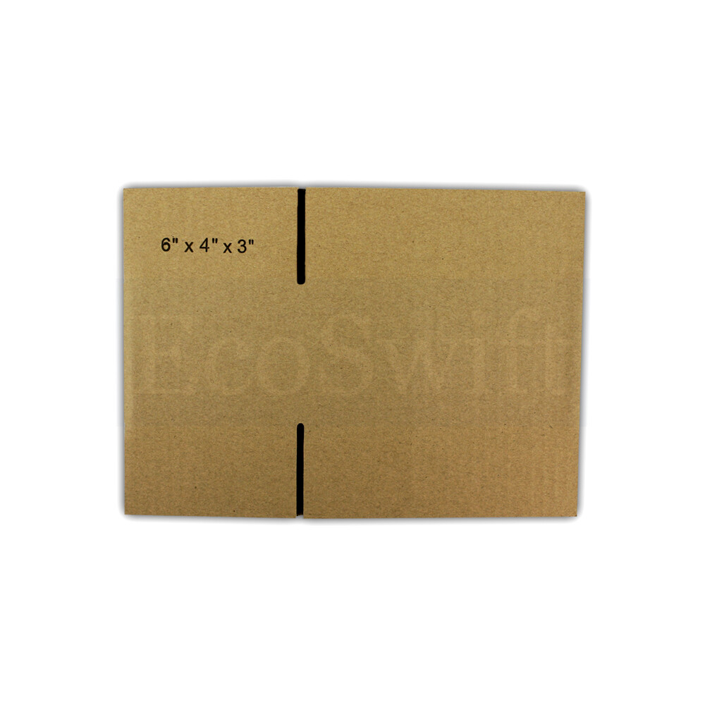 50 6x4x3 EcoSwift Cardboard Packing Moving Shipping Boxes Corrugated Box Cartons