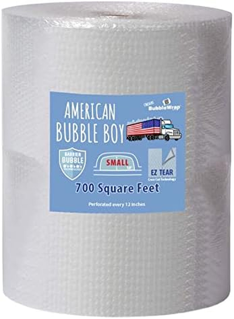 Small plus Bubble, 700 Square Feet, 12″ Wide, Perforated Every 12″, Original Gra