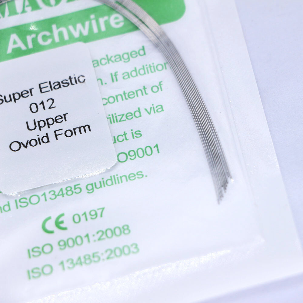 Dental Orthodontic Super Elastic Niti (Round Ovoid)Arch Wire 012 Upper 10 Packs