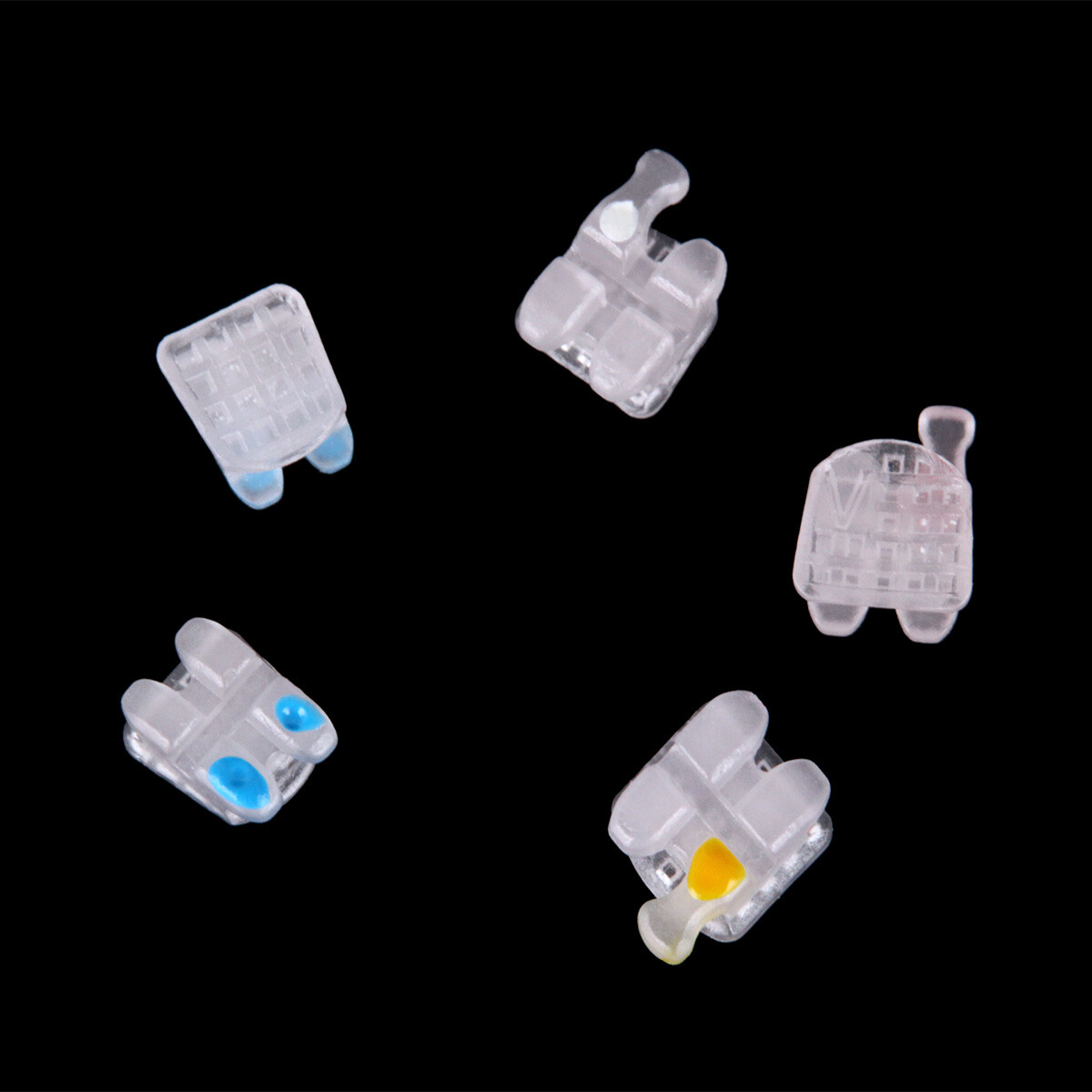 AZDENT Dental Orthodontic Ceramic Clear Brackets Braces MBT/Roth.022 Hooks 3 4 5