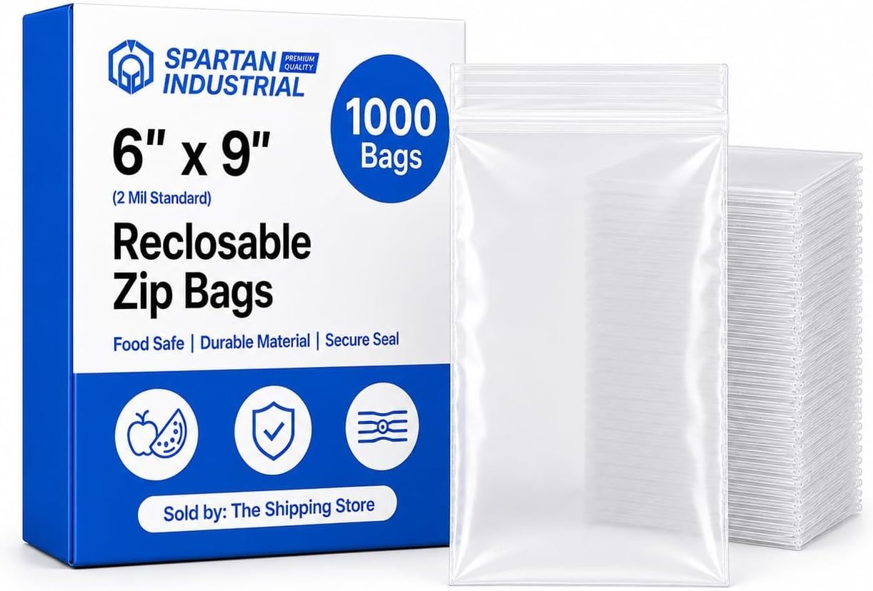 Clear 6×9 Ziplock Bags – 2 Mil Thickness, 1000 Pack