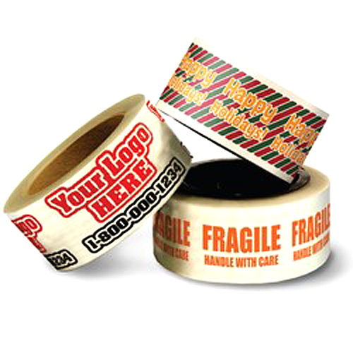 Custom Printed Packing Tape. Carton / Box Sealing. 36 Rolls – 2″ x 55 Yards.