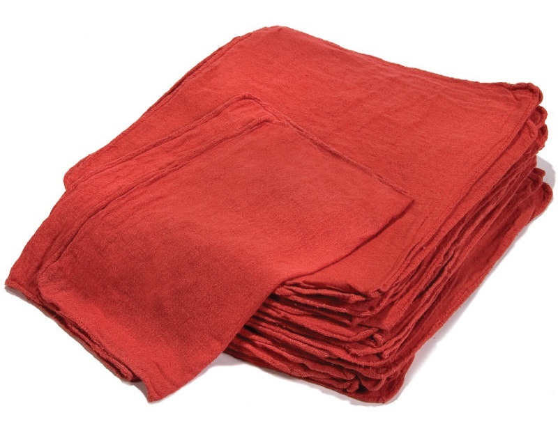 1000 New Industrial Shop Rags Cleaning Towels Red Large 12×14 Towel B-Grade