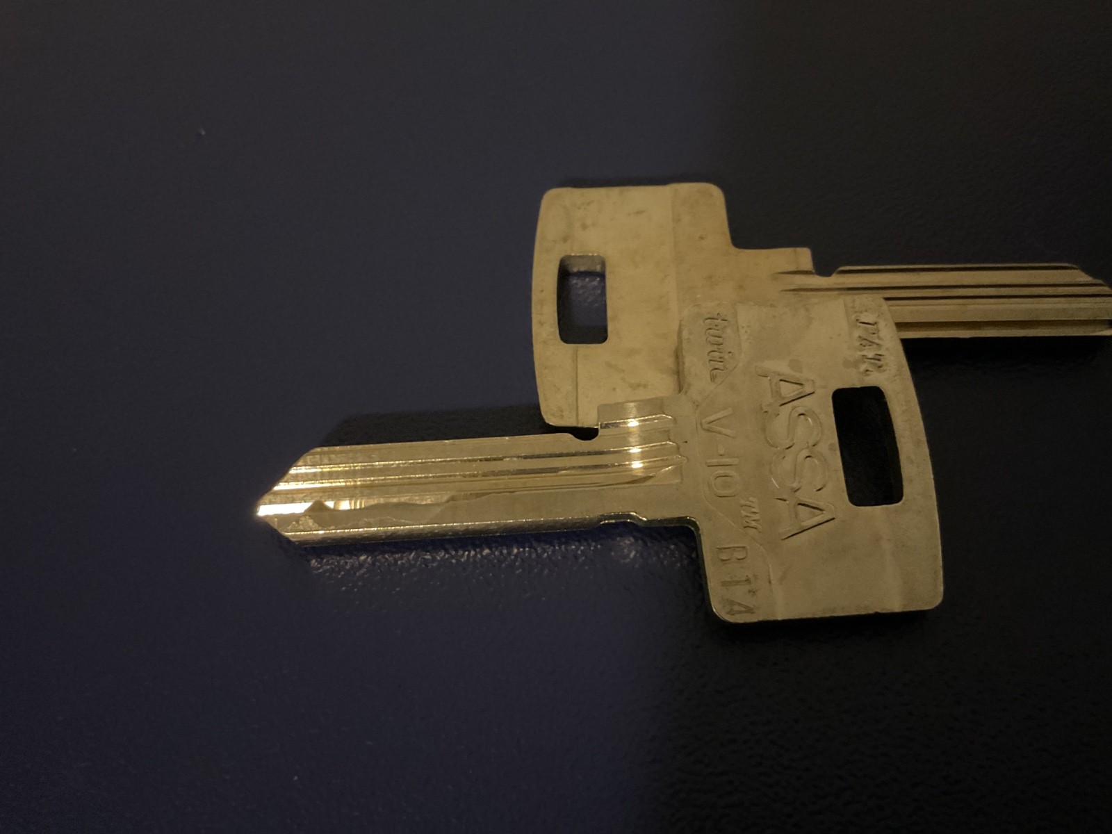 Assa Twin V10 Key Blank B14 Original Nickel Silver 1 Qty.