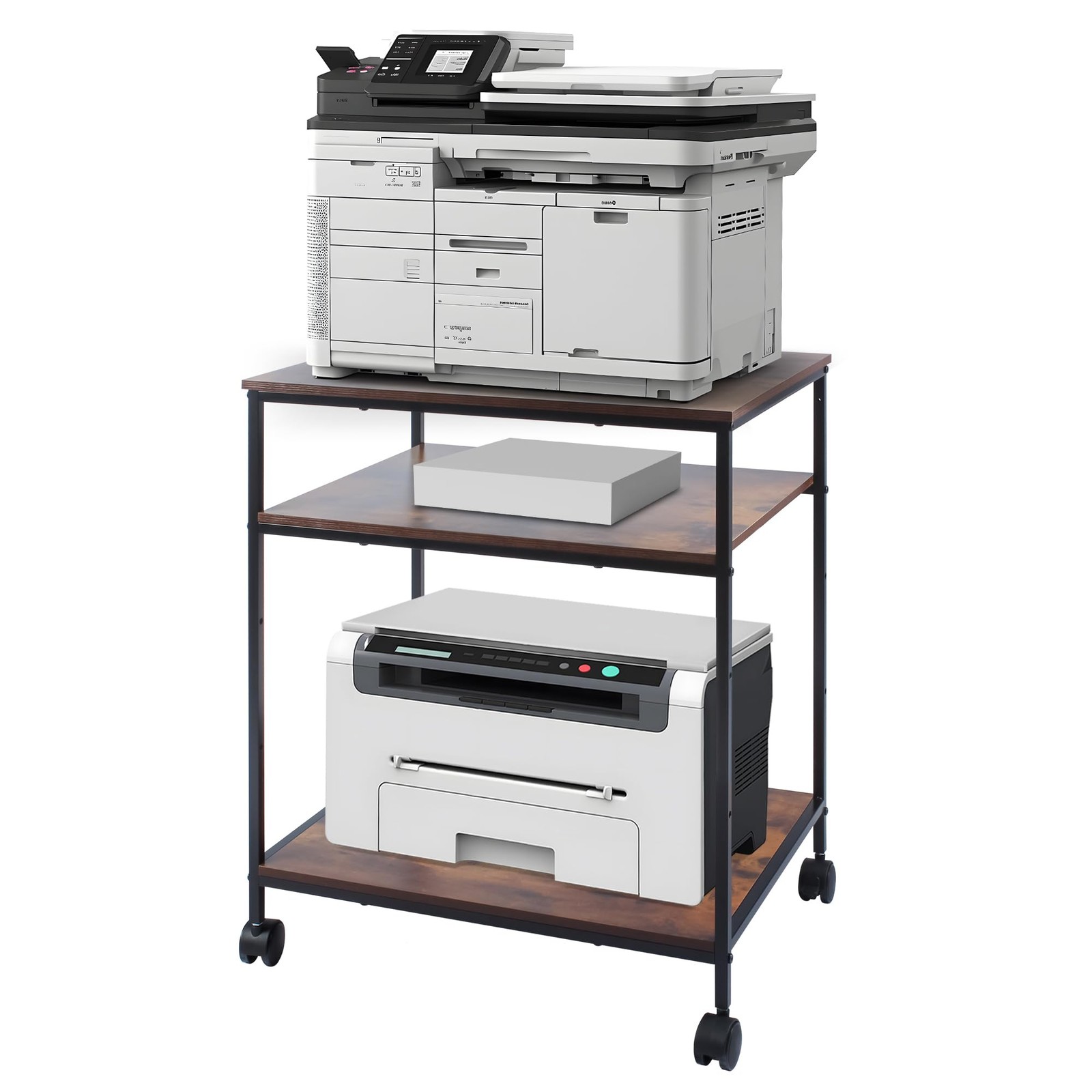 EMERIT 3-Tier Printer Stand for Laser/Inkjet/All-in-One – 3-Tier, Wood