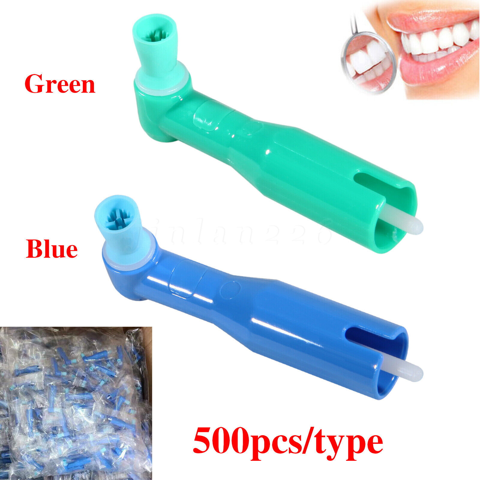 500 pcs Dental Disposable Prophy Angles Top Quality Money back guarantee!