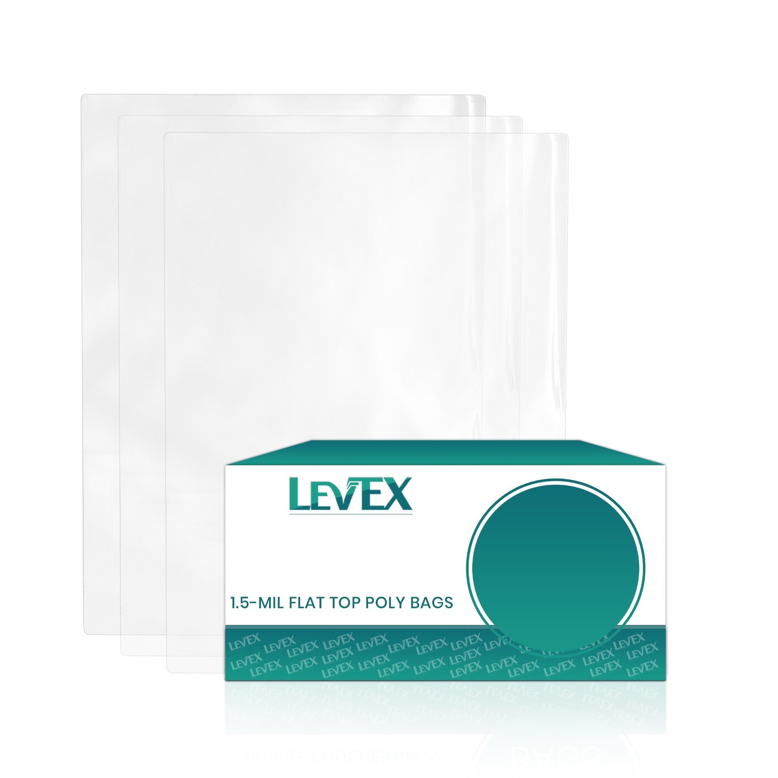 Clear Poly Bags 1.5-Mil Flat Open Top Plastic Packaging Packing Multiple Sizes