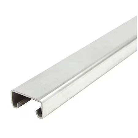 Single Channel Strut, Solid, 304 Stainless Steel, Polished, None Hole Size,