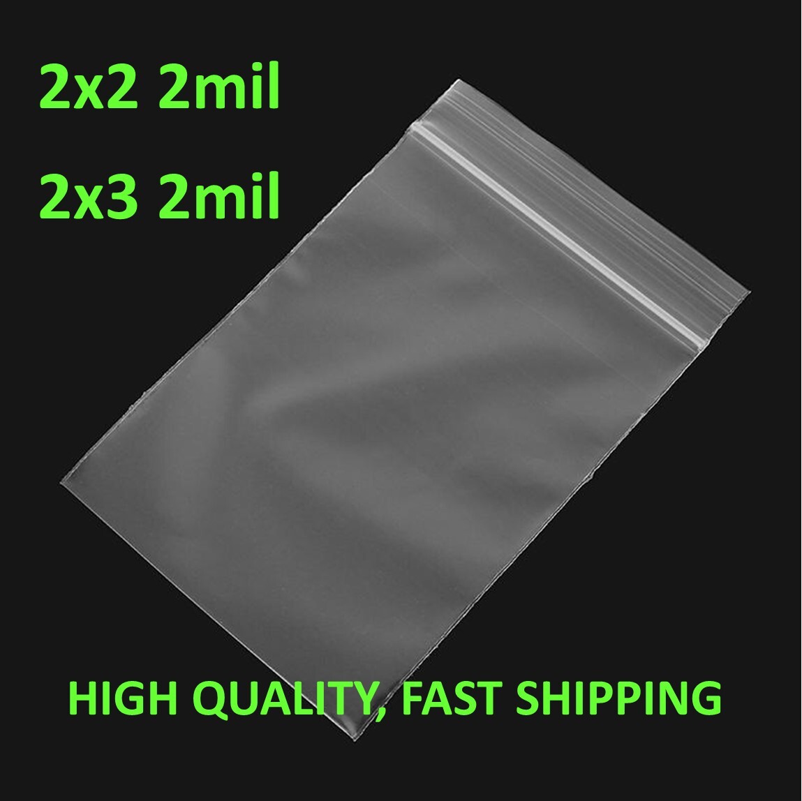 Clear Small Zip Seal Top Lock 2″x 2″ 2″x 3″ Plastic Bags 2Mil Jewelry Baggies