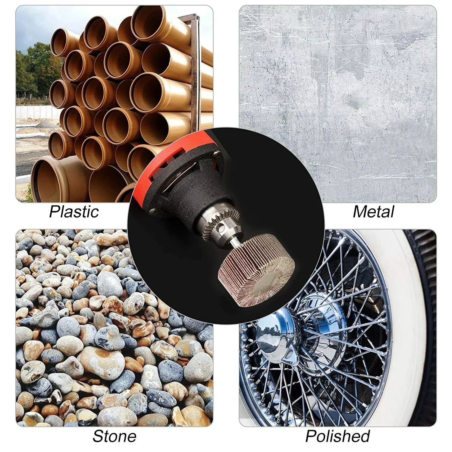 2×3/4×1/4″ Flap Wheel Sander for Drill Mounted Sanding Grinding 60 80 120 Grit