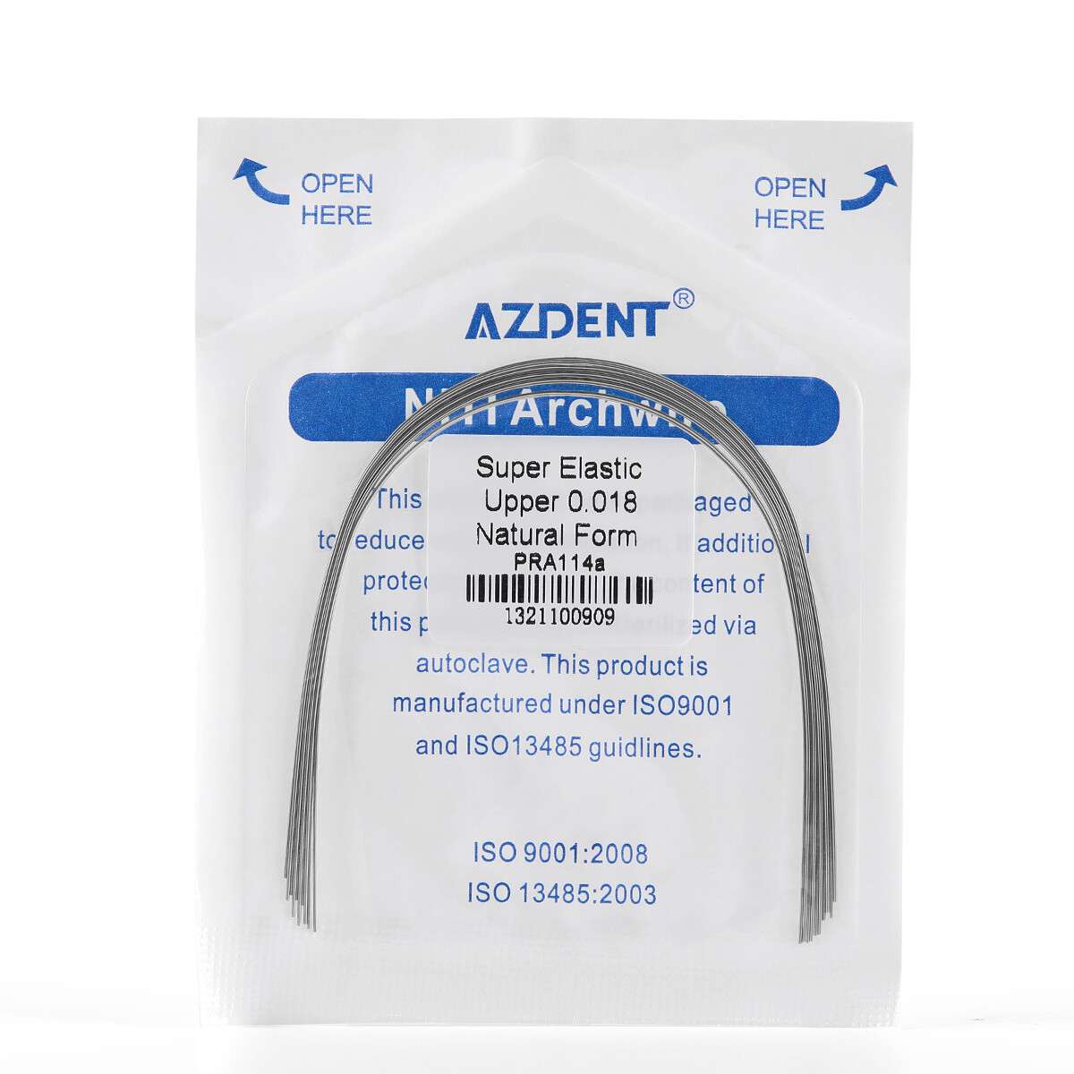 AZDENT Dental Orthodontic Super Elastic Niti Round Arch Wires Nature Form FDA