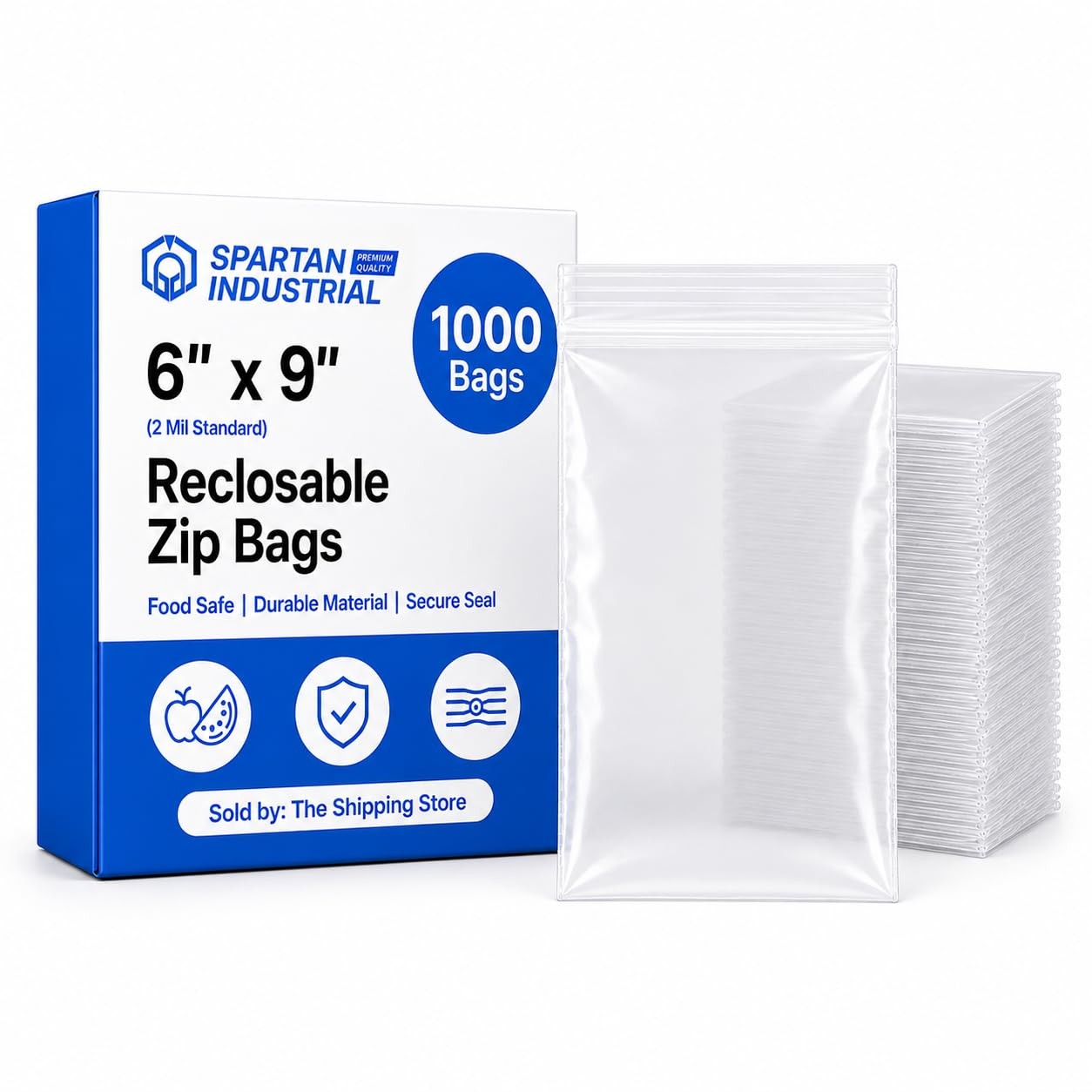 Spartan Industrial – 6” X 9” (1000 Count) 2 Mil Clear 6″ X 9″,