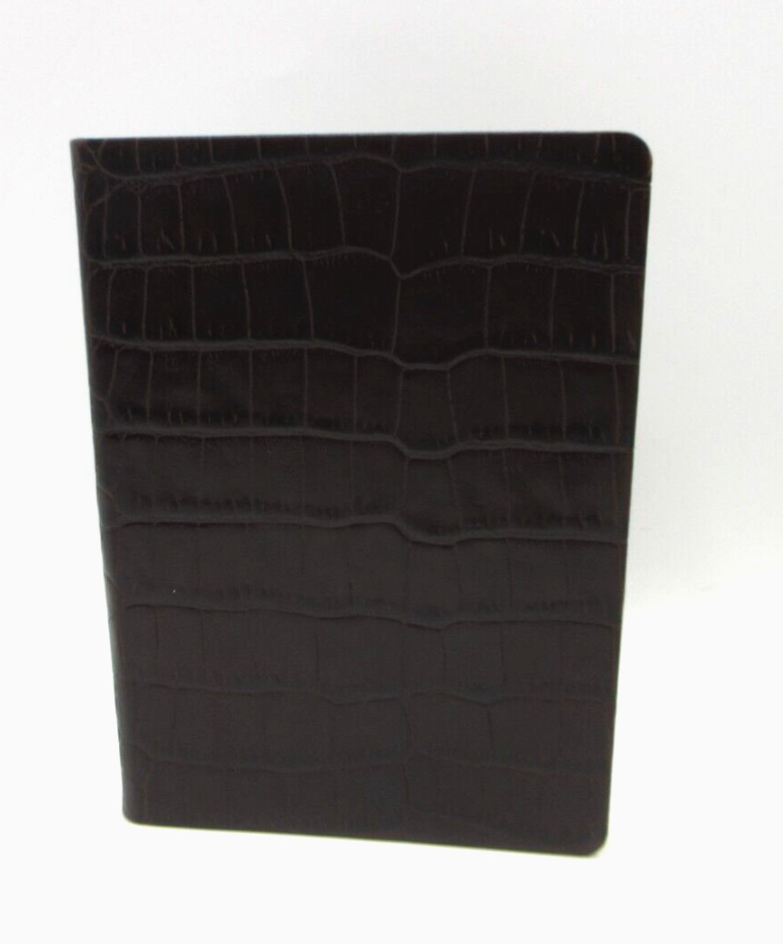 United States Travel Journal 6″ Soft Leather Cover Graphic Image 1995 Croc BROWN