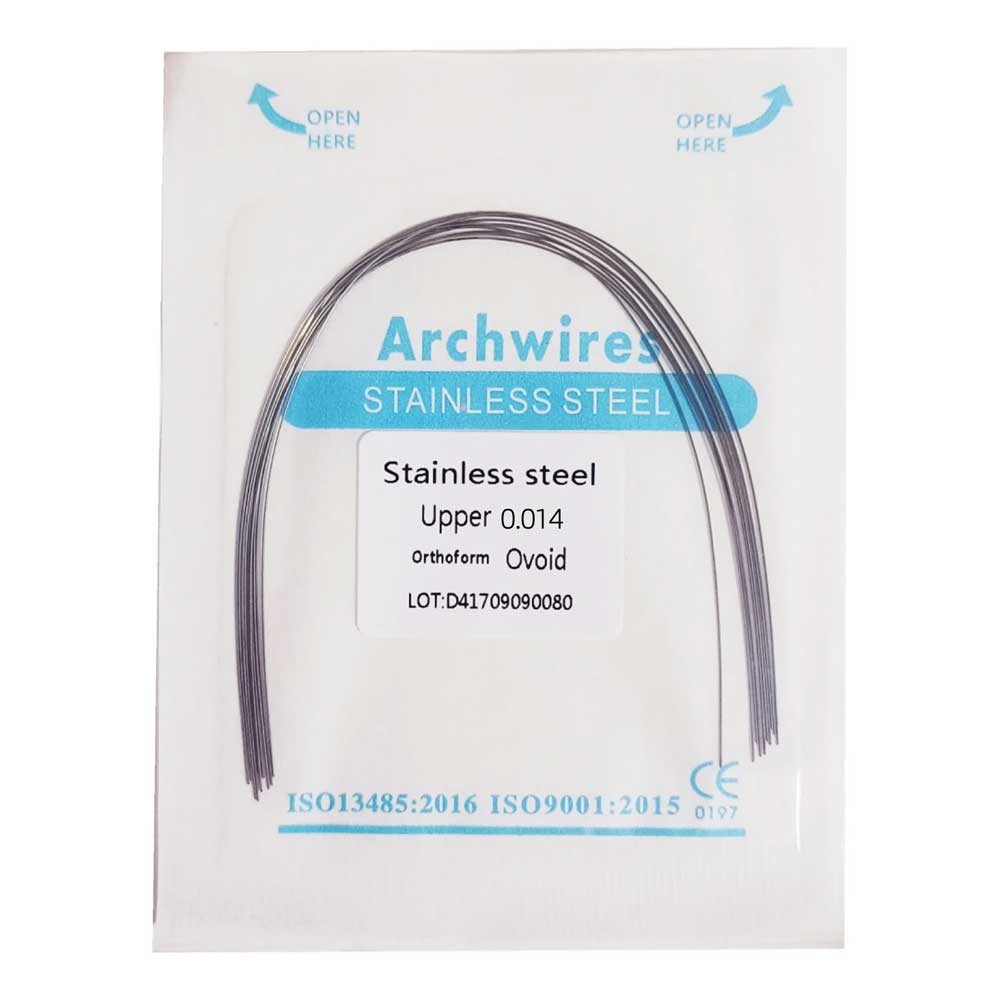 Dental Orthodontic Stainless Steel Round Arch Wire Ovoid Form 50 packs