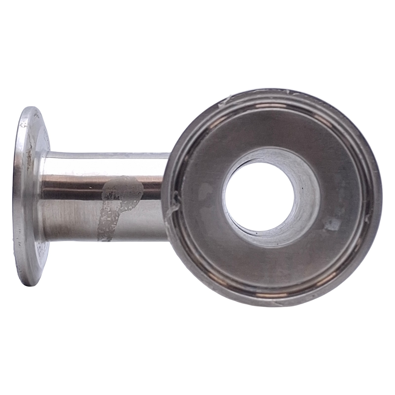 Stainless Steel Sanitary Tri-Clamp Tee Fitting 5.25in x 3.1in, 1in Tri-Clamp