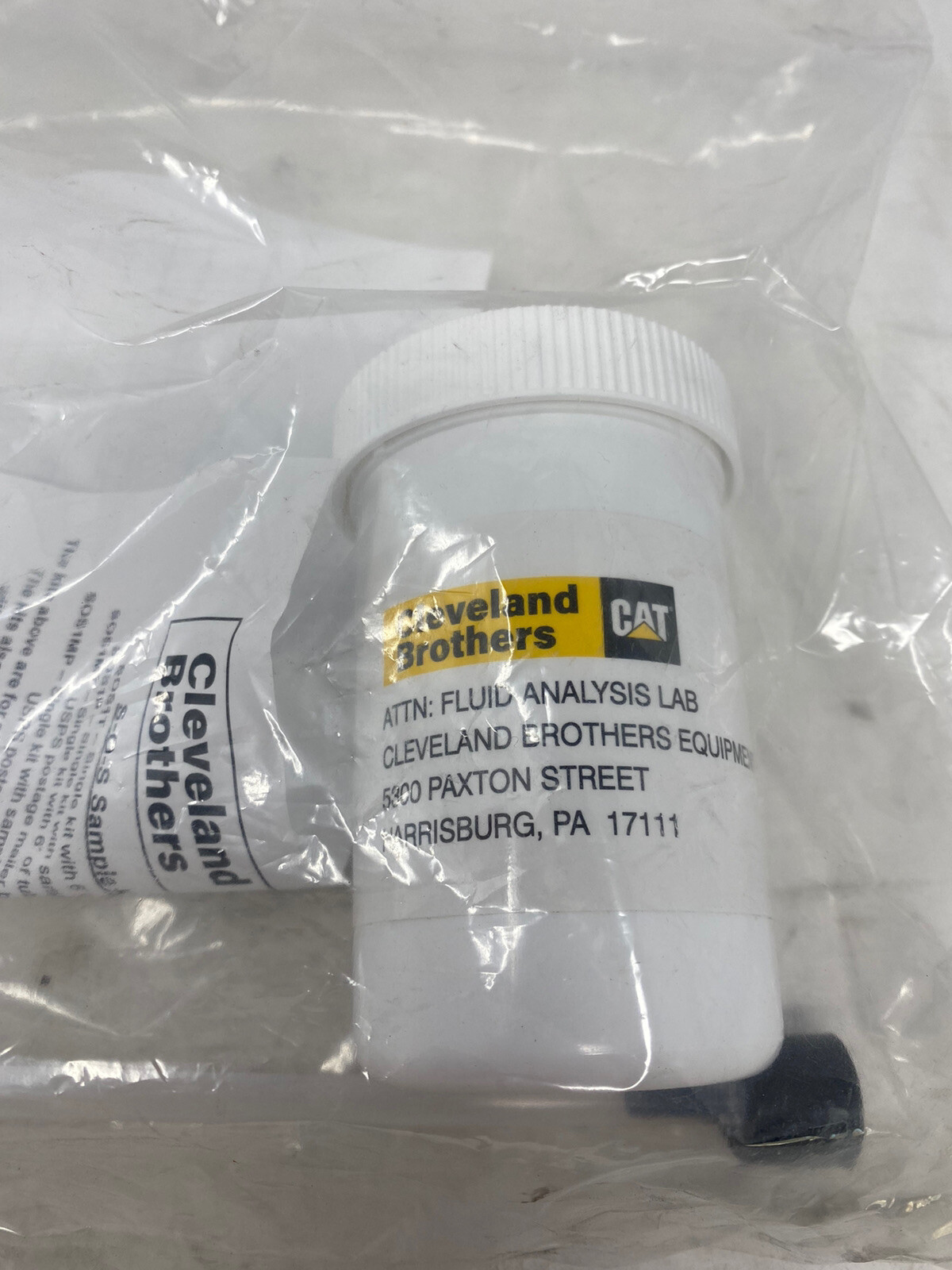 Cleveland Brothers Caterpillar SOS1T Fluid Analysis Test Kit Oil Sample Kit