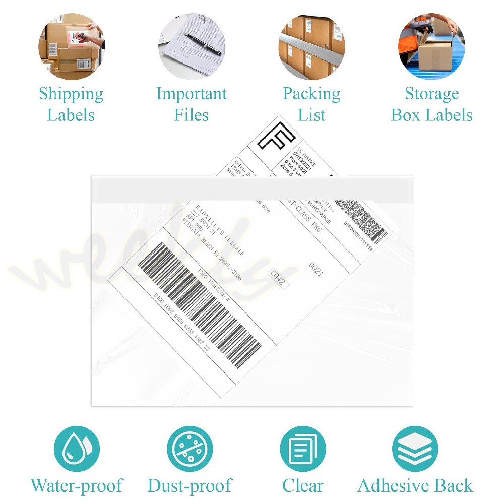 Clear Adhesive Packing List Envelopes 4.5×5.5 7.5×5.5 6×9 Enclosed Slip Pouches