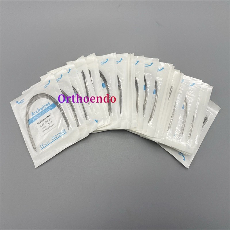 100 Pcs Dental Ortho S.S Arch Wire Round Rectangular Stainless Steel Wires Ovoid
