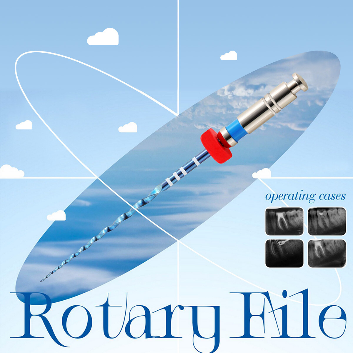 Dental Endo V Blue Engine Use Root Canal NiTi Rotary Files 21mm/25mm #15-#40