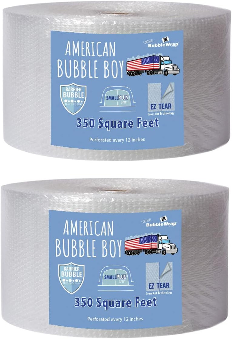Small plus Bubble, 700 Square Feet, 12″ Wide, Perforated Every 12″, Original Gra