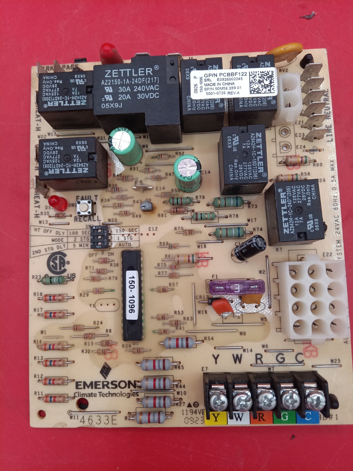 Goodman PCBBF122 Gas Furnace Control Circuit Board 50M56-289-01