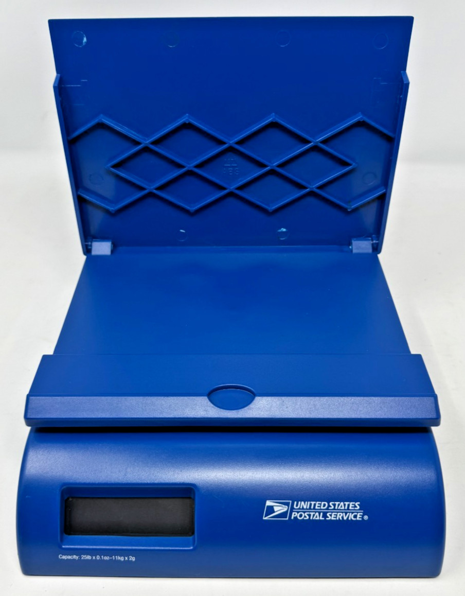 United States Postal Service DS25 Shipping Scale 25lb Digital USB Blue Tested