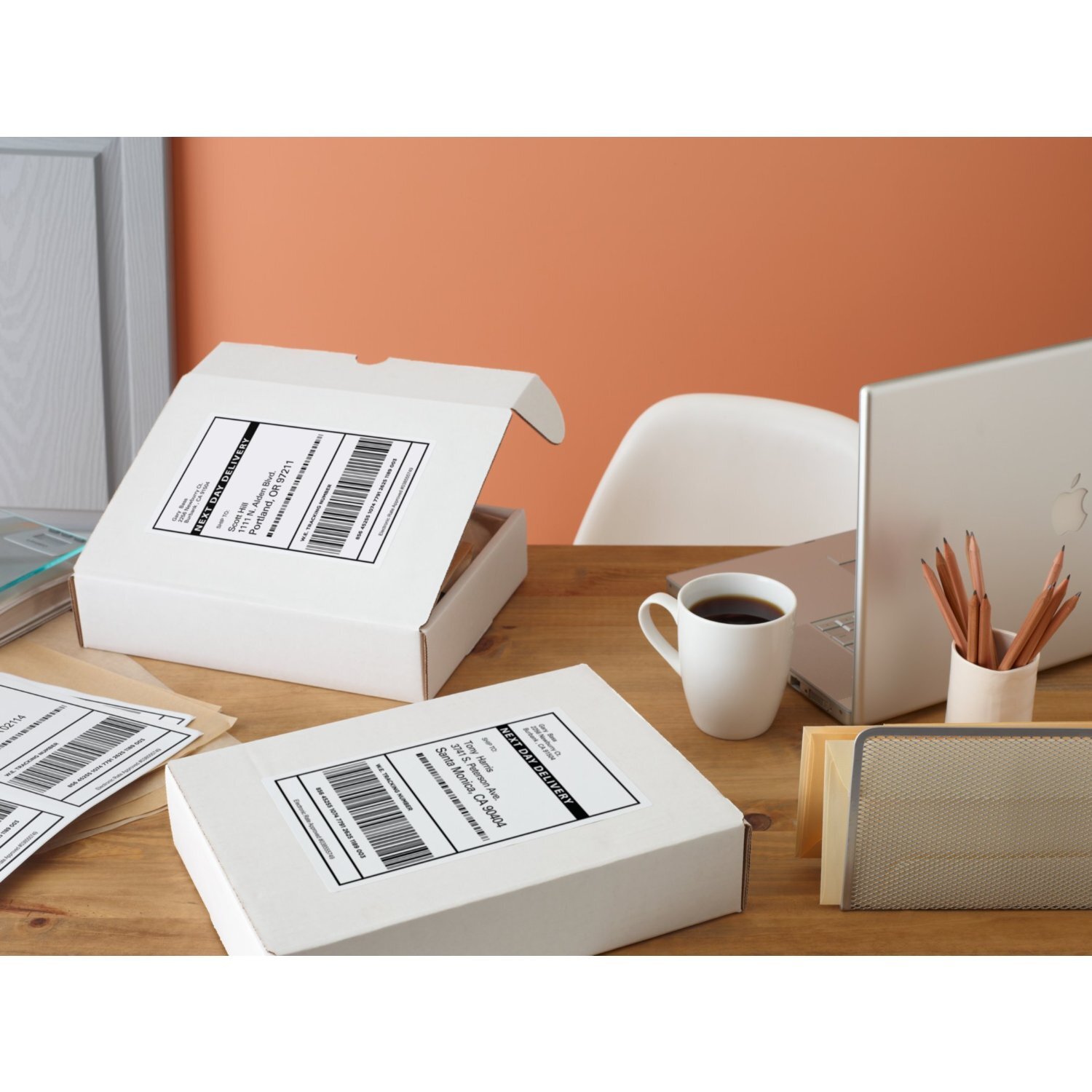 200-20000 8.5×5.5 Shipping Mailing Labels Half Sheet Self Adhesive for Laser ink