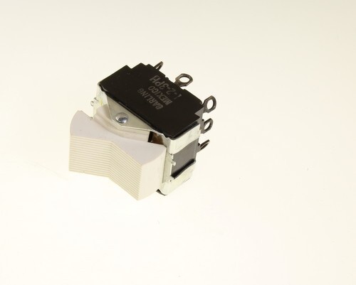 TIHL50-1L-WH-FN Carling Full Size White Rocker Switch 3PDT On-None-On