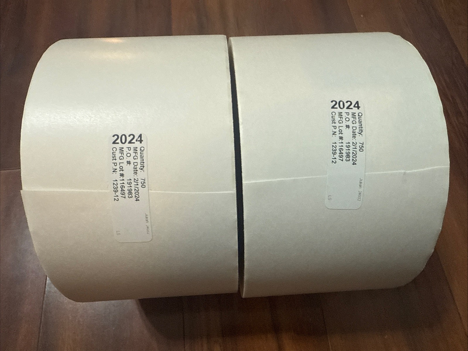2 Rolls 4×8 Direct Thermal Shipping Labels – 750 per roll NEW Open Box