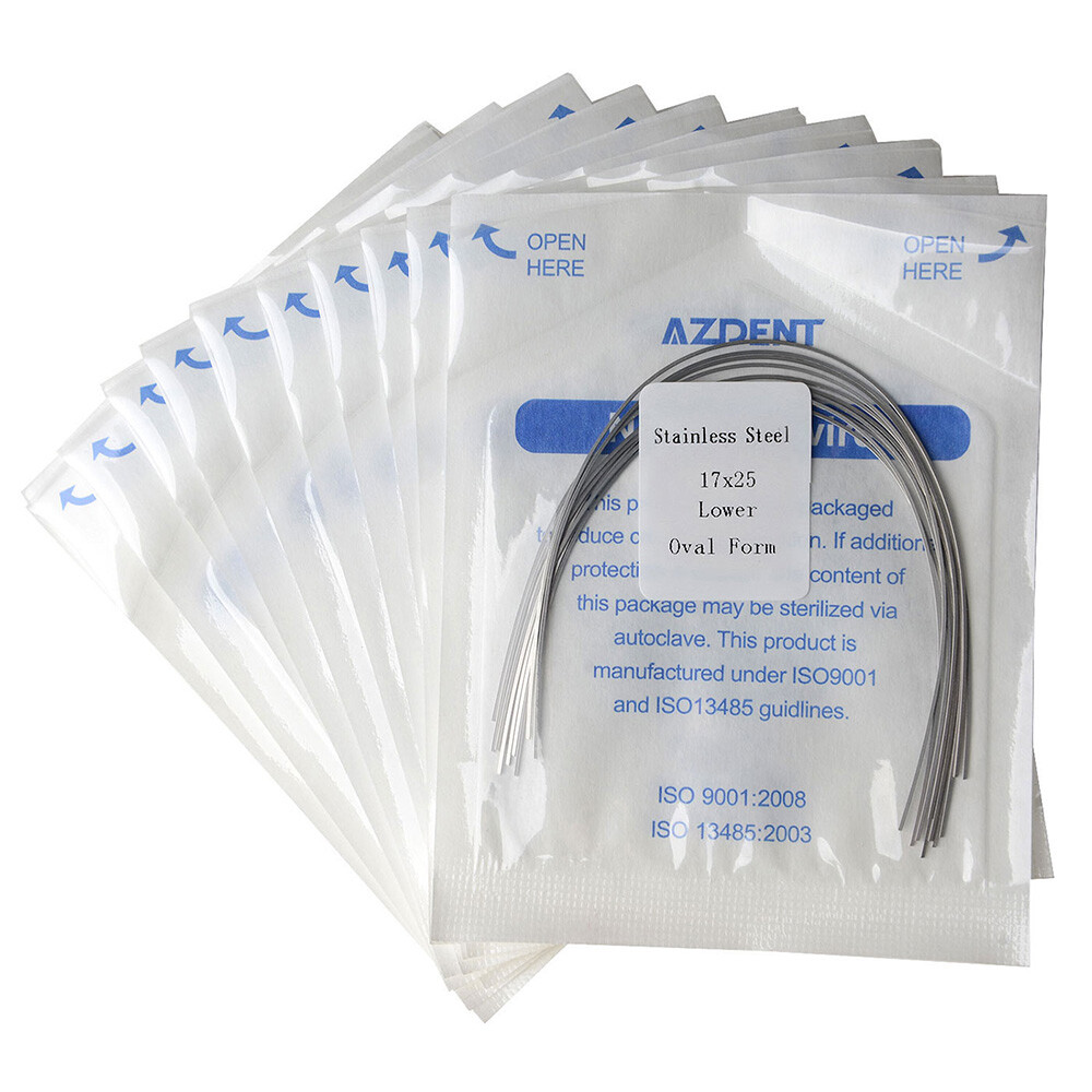 Dental Orthodontic Stainless Steel Arch Wires Rectangular Ovoid Form FDA