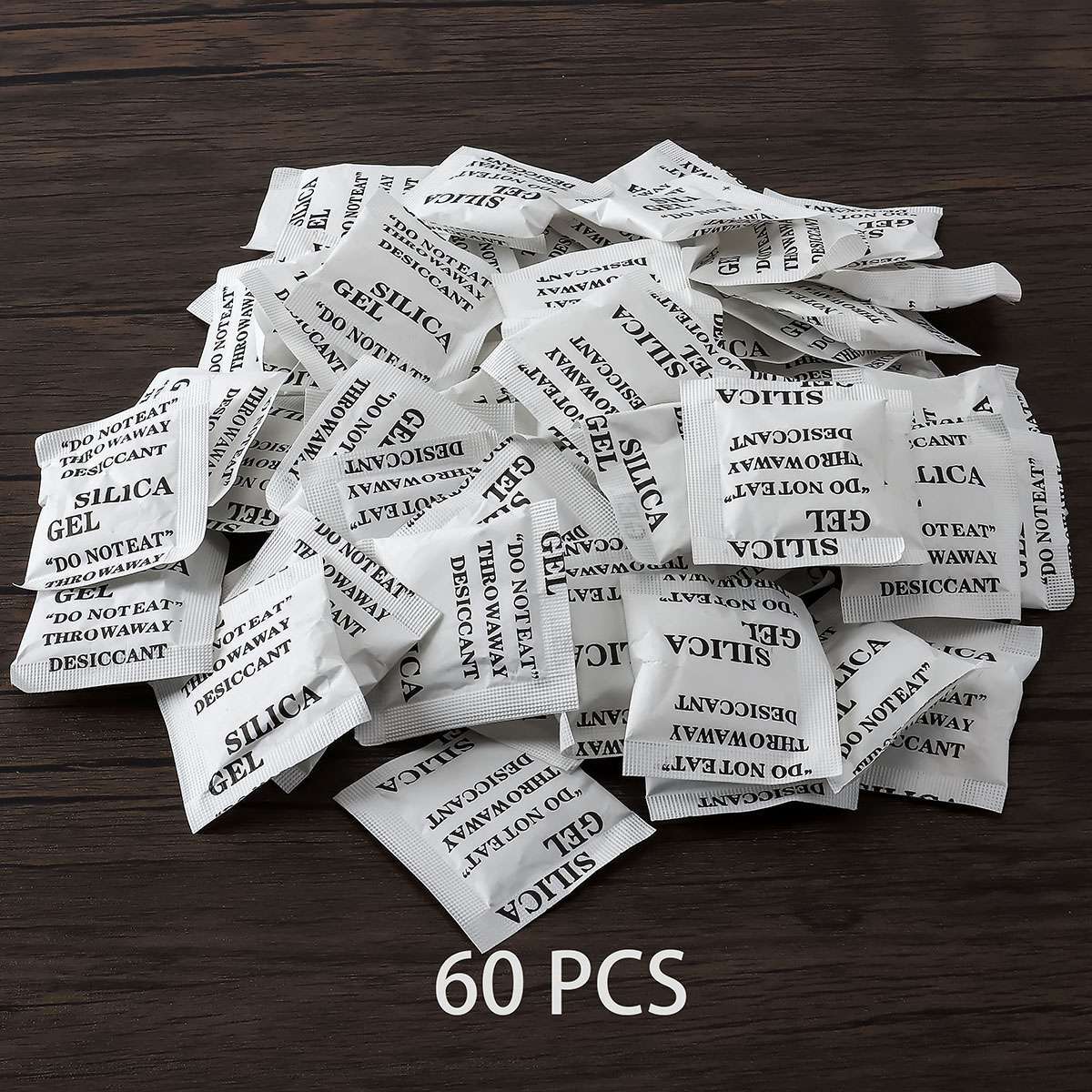 60Pcs 100Pcs 3g 5g Grams Silica Gel Desiccant Pack Moisture Absorber Reusable