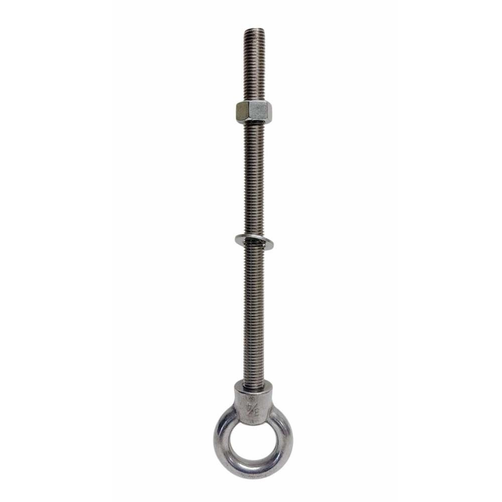 Marine Grade T316 Stainless Shoulder Eye Bolt 3/4″ x 12″, 4,700 lb WLL