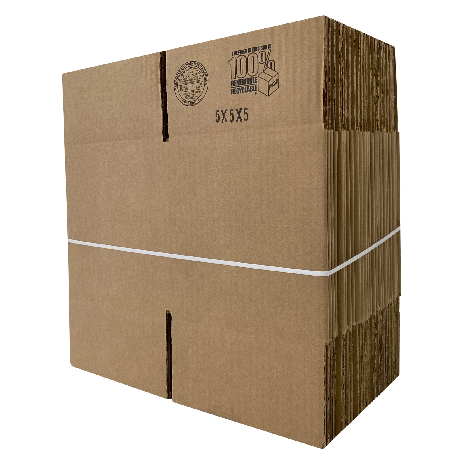 UOFFICE Corrugated Boxes 5″ x 5″ x 5″ Cube Boxes – Bundle of 25 Shipping Boxes