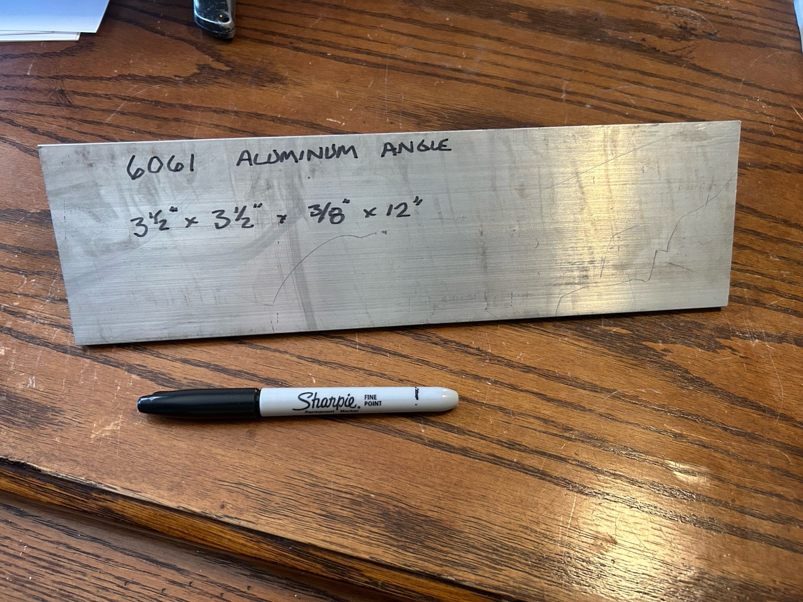 3-1/2″ x 3-1/2″ x 12″, 6061 Aluminum Angle, 3/8″ thick wall, strong!