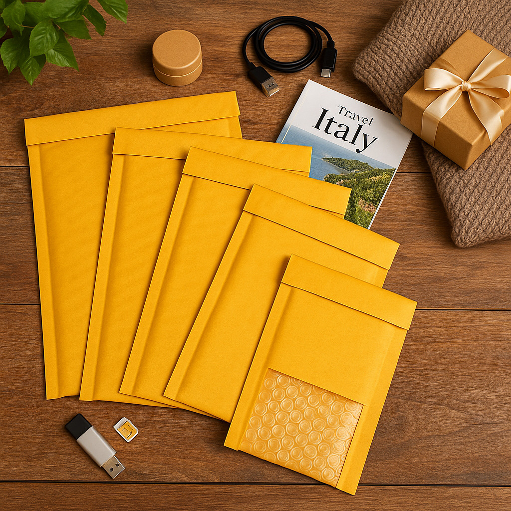 Any size Kraft Bubble Mailers Padded Envelope Shipping Bags Self-Seal #0 #000 #2