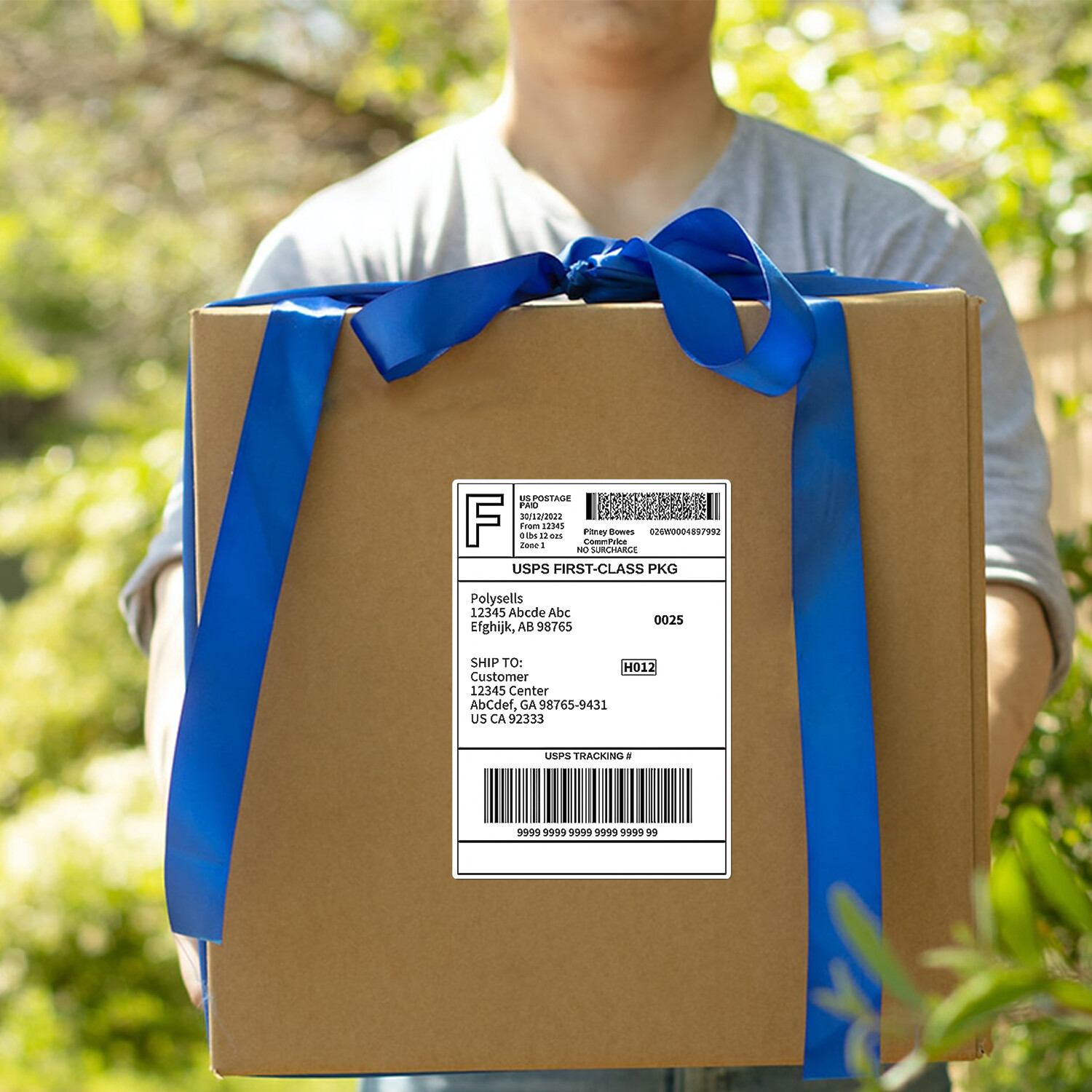 100-1000 Shipping Labels 8.5×5.5 Half Sheet Self Adhesive Round 2 Per Sheet