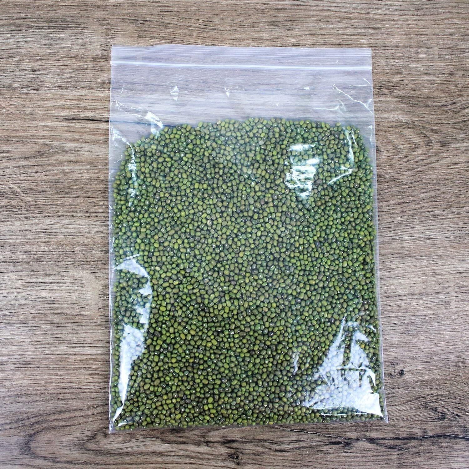 100 Pack 14×20 Inch Clear Reclosable Zipper Bag Plastic Poly Zip Lock Bags 2Mil