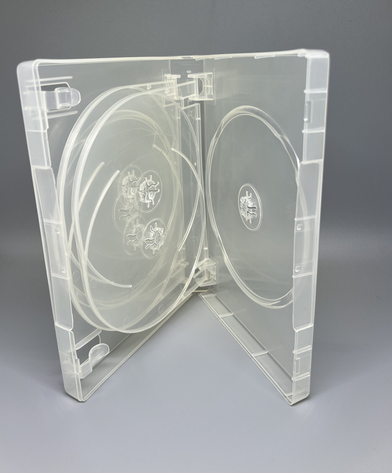 2 PCS TOP QUALITY 27MM MULTI 6 DISC DVD CASE, BOOKLET CLIP, SUPER CLEAR, BQJ6