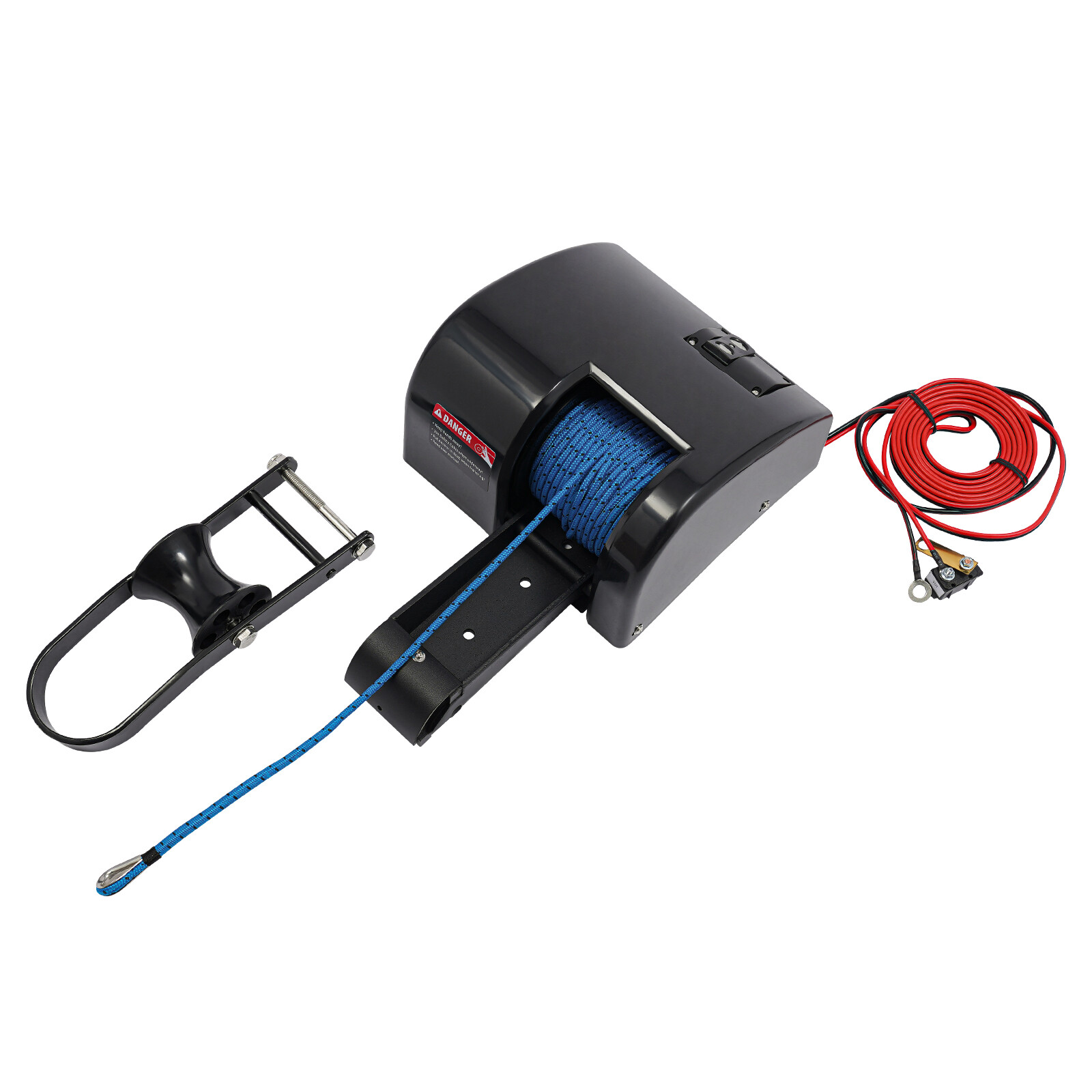 35 LBS Electric Anchor Winch with Roller & Remote Control for Boat Marine Winch