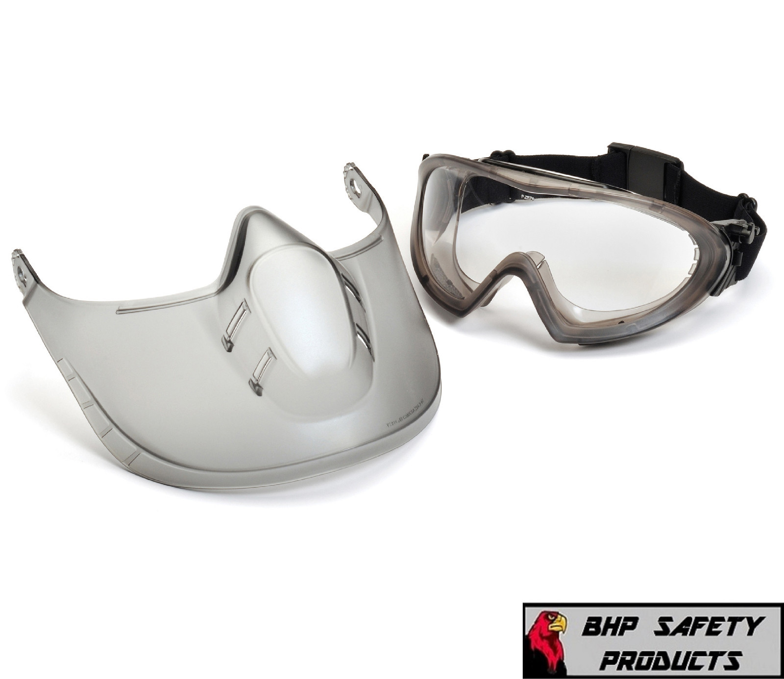 PYRAMEX CAPSTONE LAB SAFETY GOGGLE WITH ADJUSTABLE FACE SHIELD GG504TSHIELD