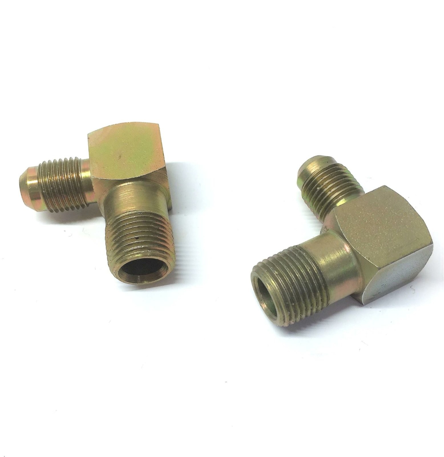 Unbranded/Generic 90 Degree Elbow (9/16″ MJIC x 5/8″ Male Pipe) [Lot of 2] NOS