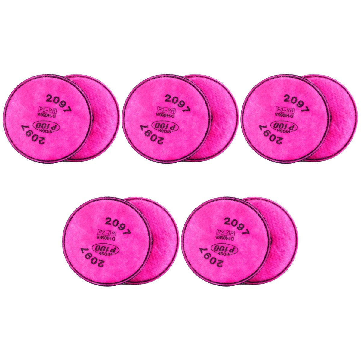 10pcs (5Pairs) 2097 Filters Replacement for 3M 6200 6800 6900 7501 7502 7503