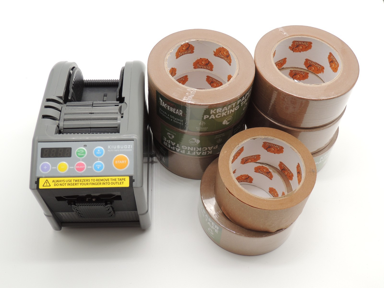 Automatic Tape Cutting Machine /Tape Dispenser with 9 Rolls of 2″ Kraft Tape