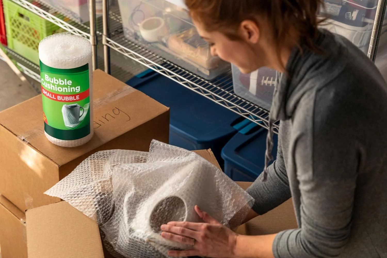 Duck Brand Small Bubble Cushioning Wrap for Moving & Shipping – 30 FT Bubble Pac