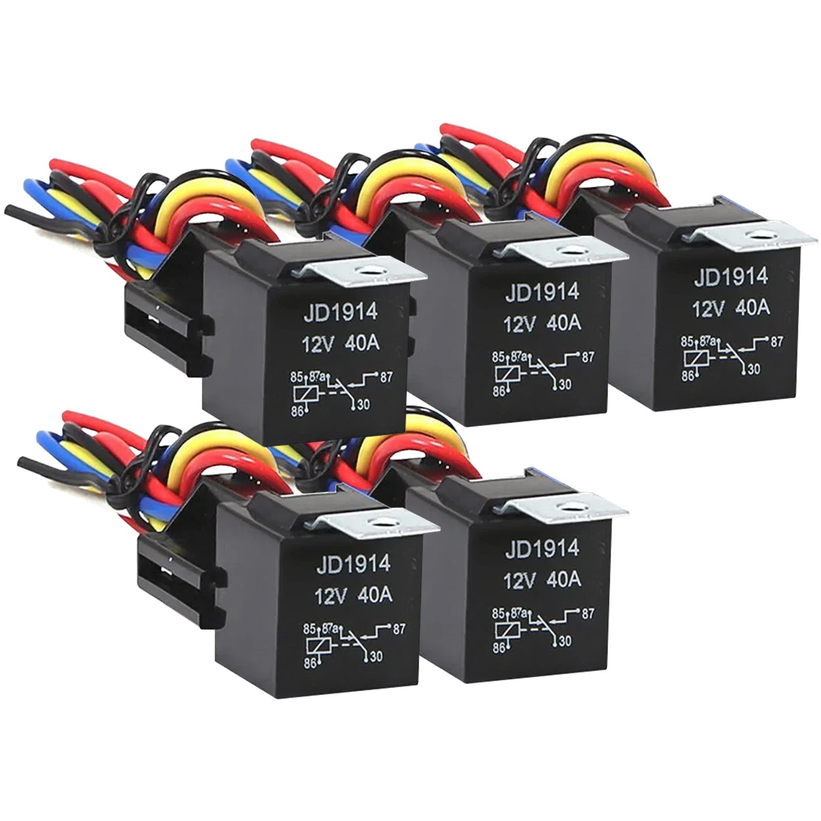 5Pin Car Automotive SPDT Relay Switch Harness Socket Waterproof 40A 12V DC