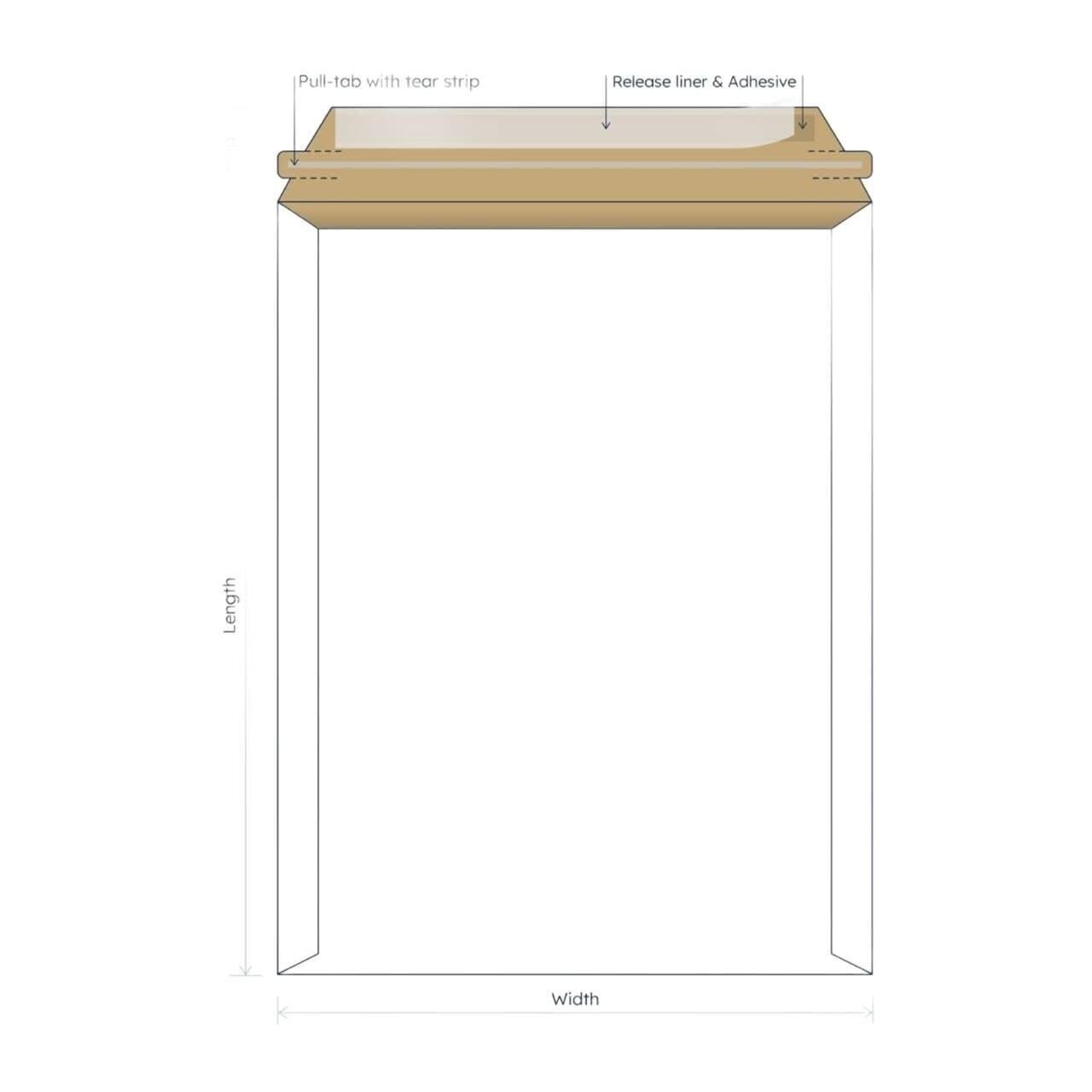50 – 9×11.5 White Rigid Stay Flats Self-Seal Cardboard Envelope Mailers 9″x11.5″