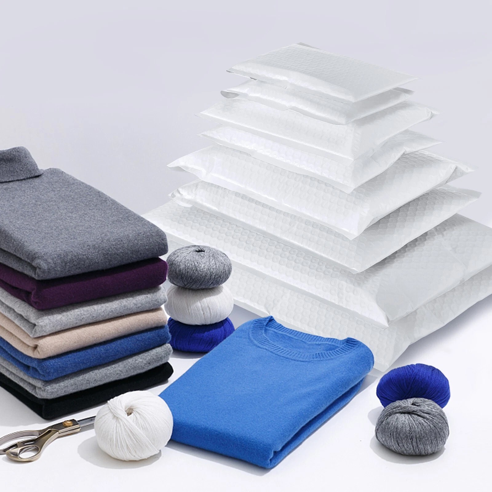 Any Size Poly Bubble Mailers Shipping Mailing Padded Bags Bubble Envelopes White