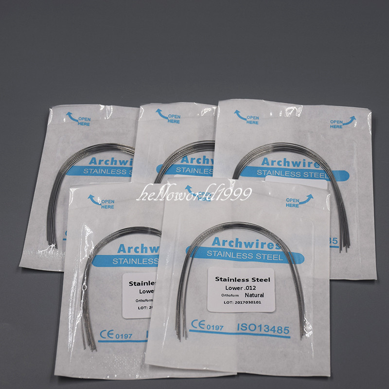 Dental Orthodontic Round Arch Wire Stainless Steel 012 14 16 18 020 Upper Lower