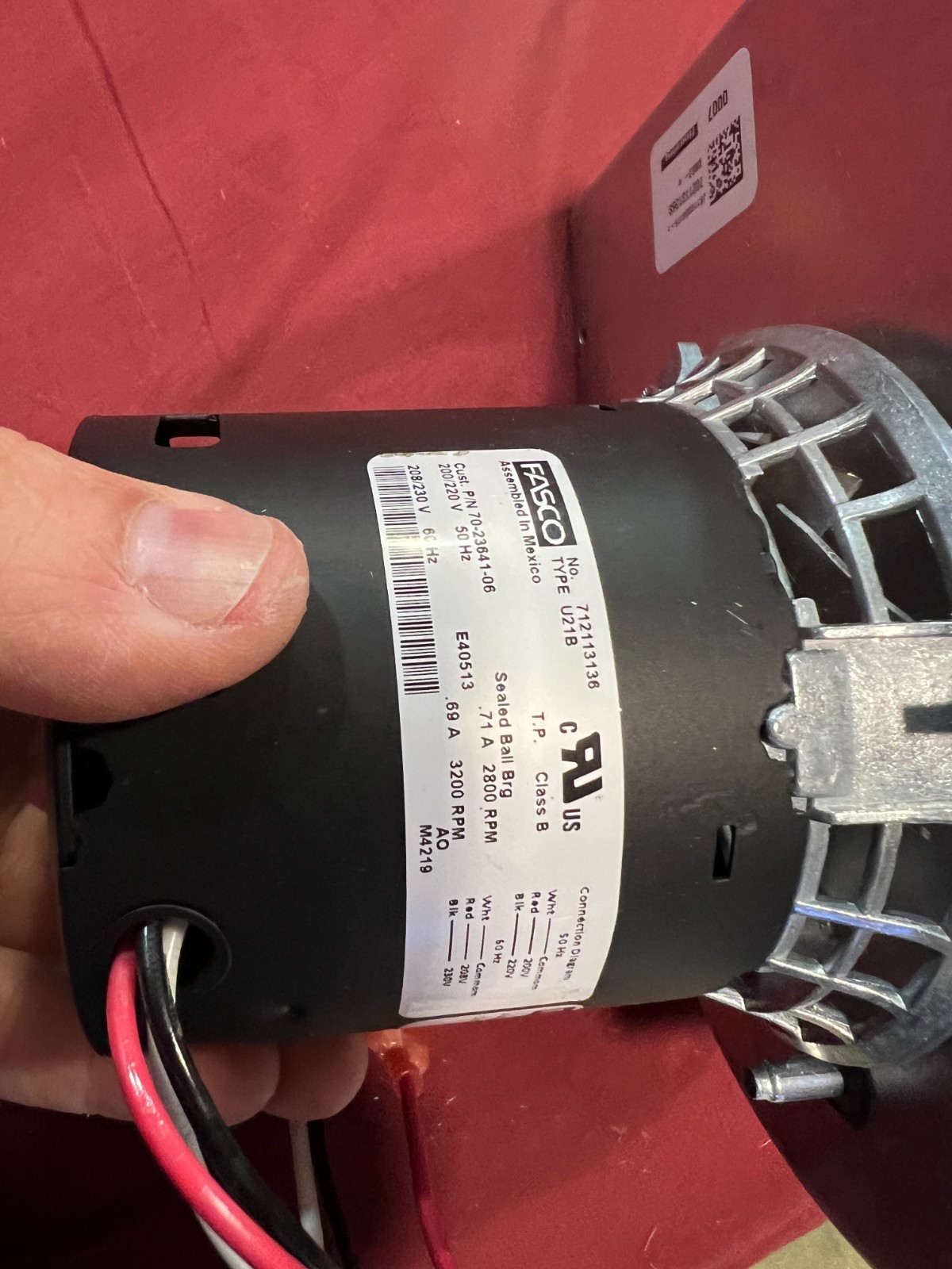 Rheem 70-23641-86 Inducer Draft Blower with Gasket